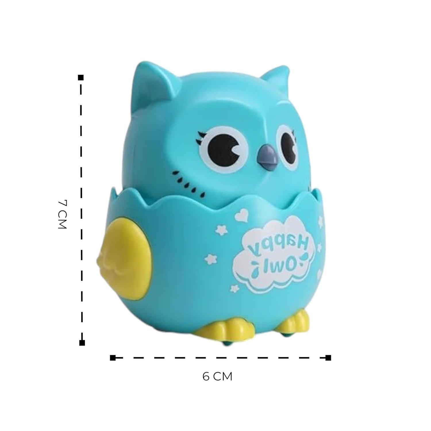 Happy Owl - Teal Size Dimension