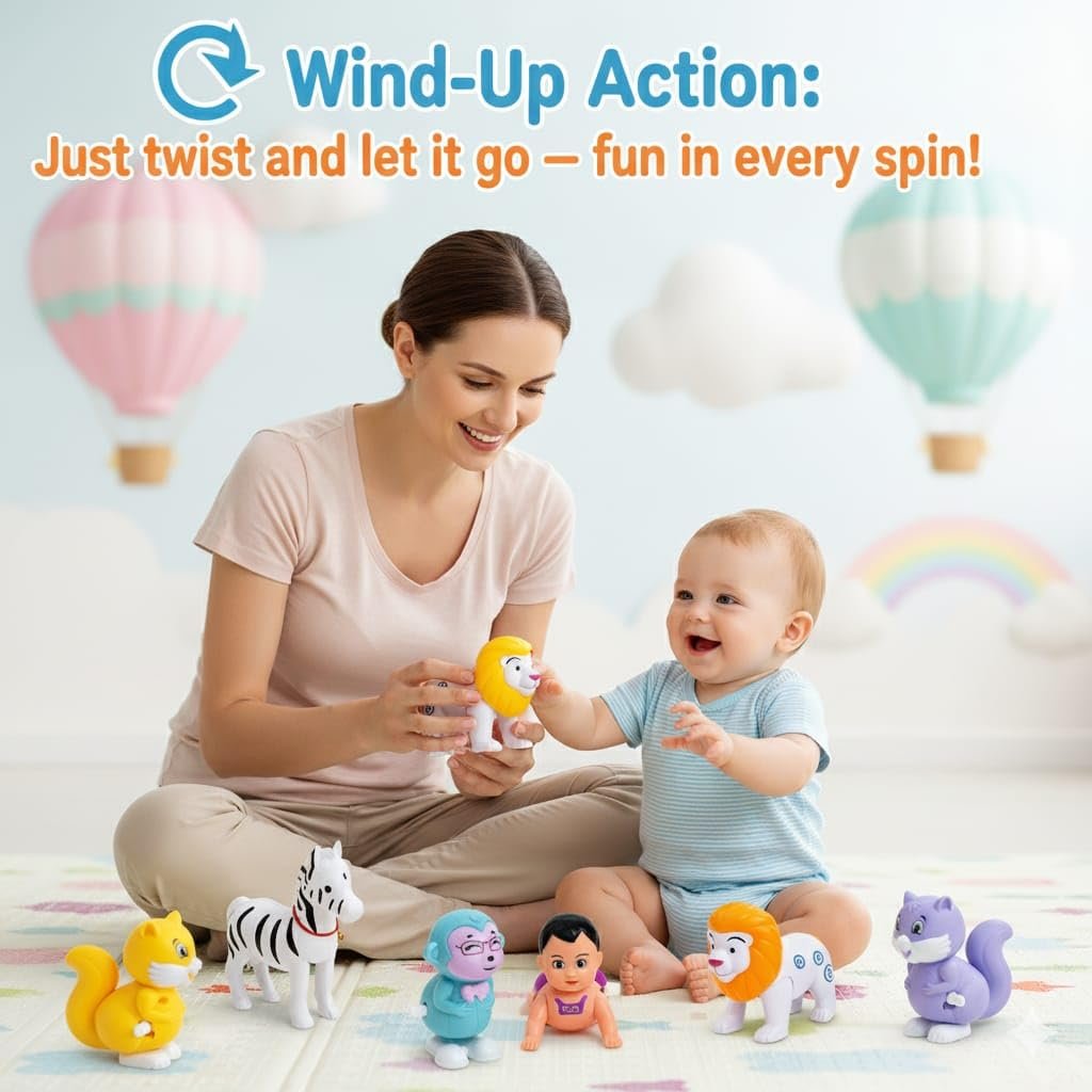 Mini Clockwork Animals - Wind-Up Action