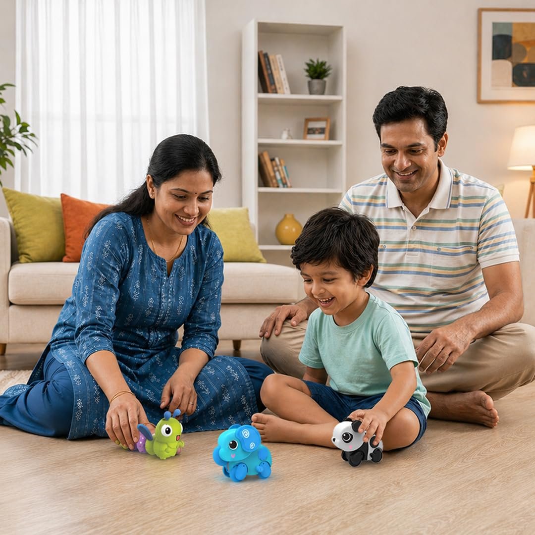 Wind-Up Animals - Family Playing Together